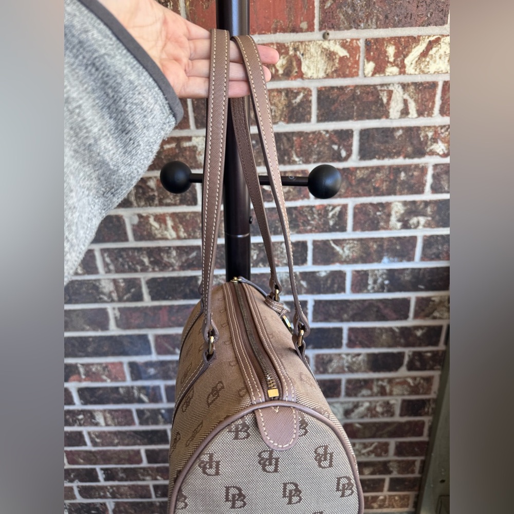 Dooney & Bourke Tan/Brown Signature Barrel Bag - Picture 6 of 13